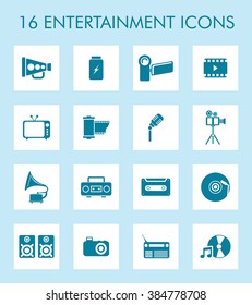 Icon set fun and entertainment for web & mobile