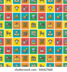 icon set furniture vector
