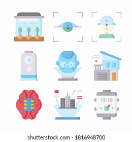 Icon Set Futuristic Technology for different seasons Color