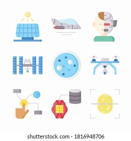 Icon Set Futuristic Technology for different seasons Color