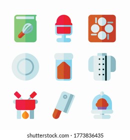 Gstronomía de conjunto de iconos para diferentes temporadas Color