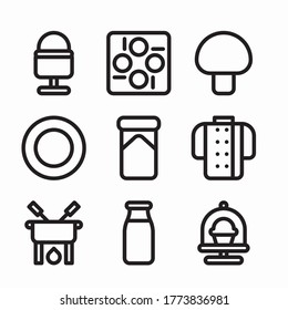 Icon Set Gastronomy for different seasons Line