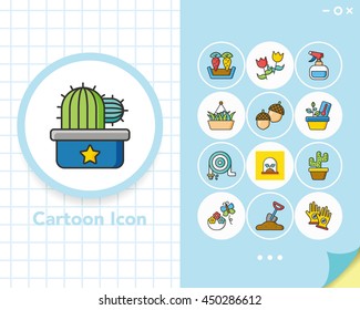 icon set gradening vector