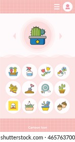 icon set gradening vector