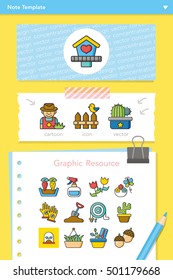 icon set gradening vector