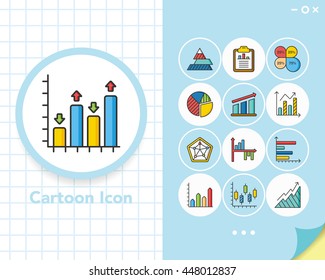icon set graph vector