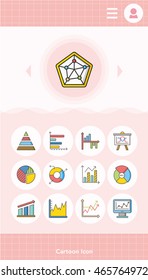 icon set graph vector