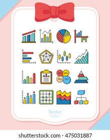 icon set graph vector