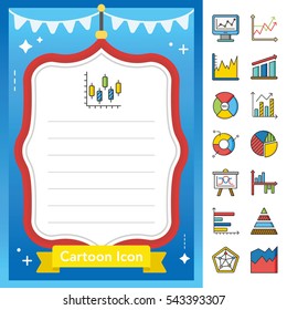 icon set graph vector