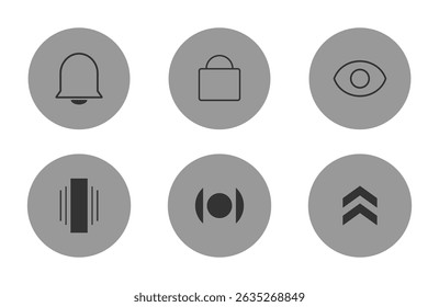 Icon set Gray and white creative symbols and logo collection 