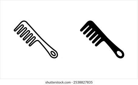 ícone definir pente de cabelo, salão mulher pente, , pente de barbeiro, escova de cabelo e pente, Para pentear e pentear cabelo, ferramentas de estilo de cabelo, ilustração vetorial em um fundo branco.