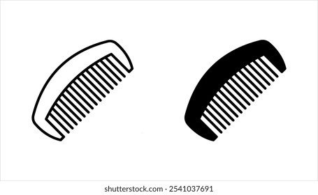 ícone definir pente de cabelo, salão mulher pente, , pente de barbeiro, escova de cabelo e pente, Para pentear e pentear cabelo, ferramentas de estilo de cabelo, ilustração vetorial em um fundo branco.