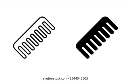 icon set hair comb, salon woman comb, , barber comb, hair brush and comb, For combing and styling hair, hair styling tools, vector illustration on a white background.