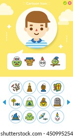 icon set halloween vector