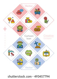 icon set halloween vector