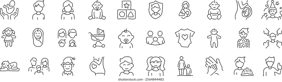 Icon set handwriting idea concepts abstract