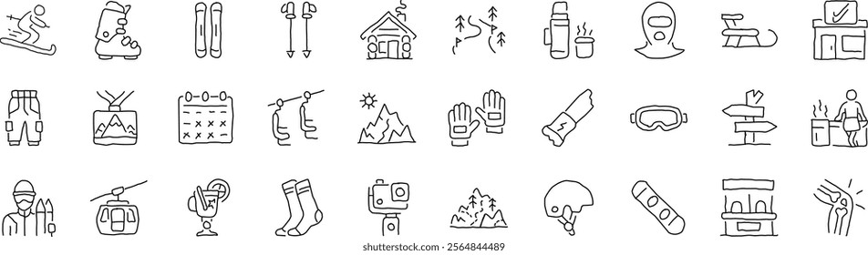 Icon set handwriting idea concepts abstract