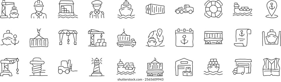 icon set  handwriting idea illustration design