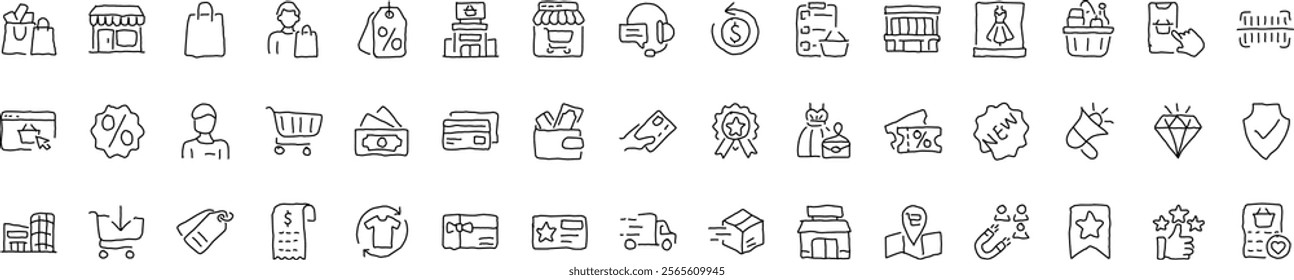 icon set  handwriting idea illustration design