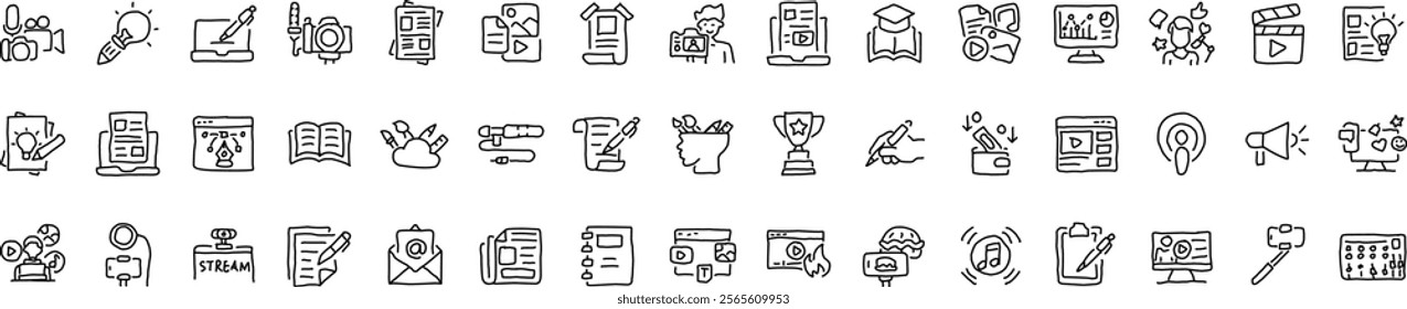 icon set  handwriting idea illustration design