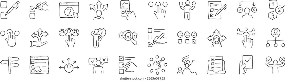 icon set  handwriting idea illustration design