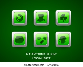 Icon Set für Happy St. Patrick's Day.