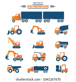 Icon Set, heavy duty machines 