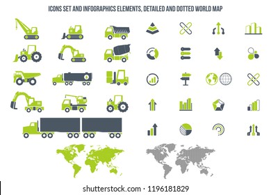 Icon Set, heavy duty machines 