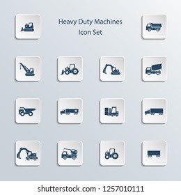 Icon Set, heavy duty machines 