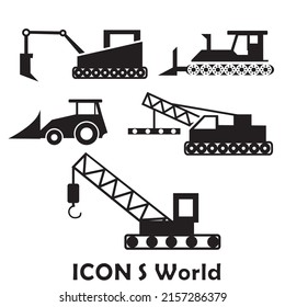 Icon Set, heavy duty machines.