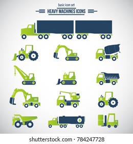 Icon Set, heavy duty machines 