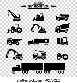 Icon Set, heavy duty machines 