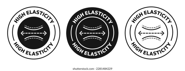 Icon set of high elasticity. suitable for products with high elasticity properties.