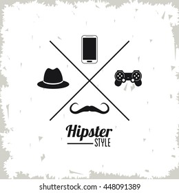 icon set. Hipster style design. Vector graphic