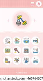 icon set hobby vector
