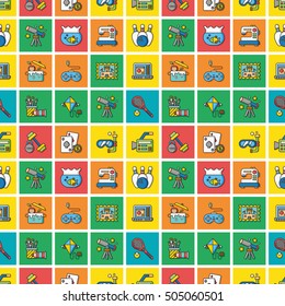 icon set hobby vector