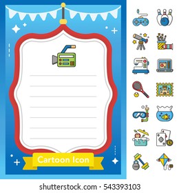 icon set hobby vector