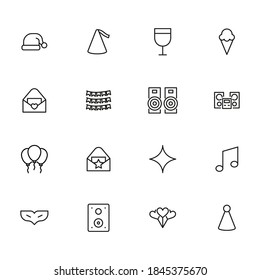Icon set of holidays. Editable vector pictograms isolated on a white background. Trendy outline symbols for mobile apps and website design. Premium pack of icons in trendy line style.