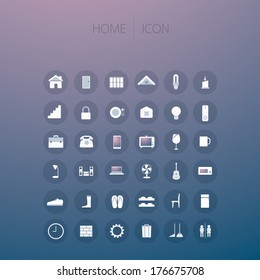 Icon set home appliances, vector illustration