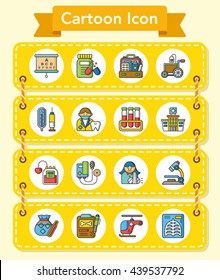 icon set hospital vector