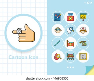 icon set hospital vector
