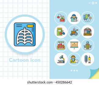 icon set hospital vector