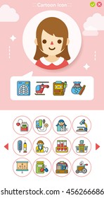 icon set hospital vector