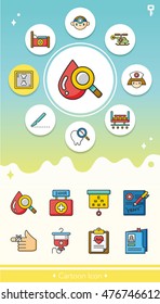 icon set hospital vector