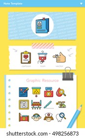 icon set hospital vector