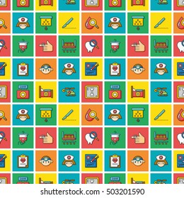 icon set hospital vector