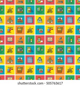icon set hospital vector