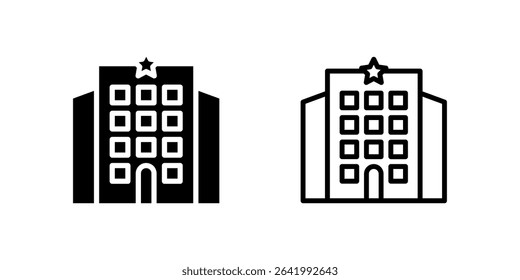 Icon set of hotel, great for accommodation, tourism, and booking apps