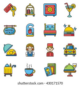 icon set hotel vector