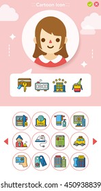 icon set hotel vector